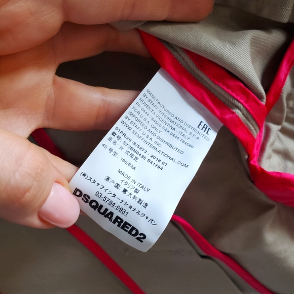 Dsquared2 Womens Cotton Beige Paint Splatter Long Sleeve Jacket Blazer Size 40 - Picture 12 of 15